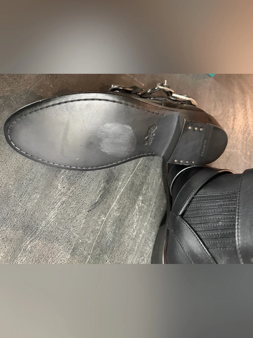 Coach sleek black
